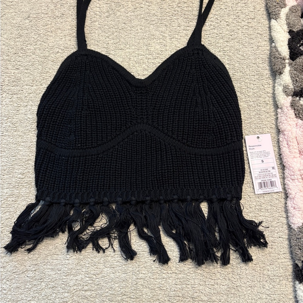 Wild Fable Black Knit Top